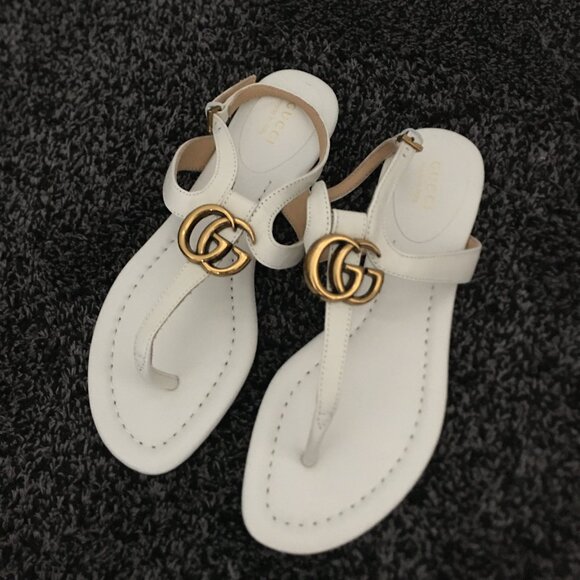 GUCCI Double G Thong Sandals Size 38 - Picture 2 of 8